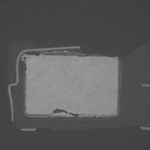 Tantalum capacitor cross section.