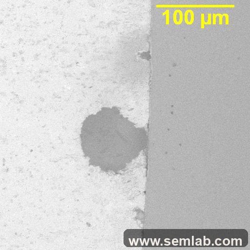 Interfacial voids at the solder to nickel plating boundary