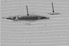 Multilayer Chip Capacitor (MLCC) flaws.