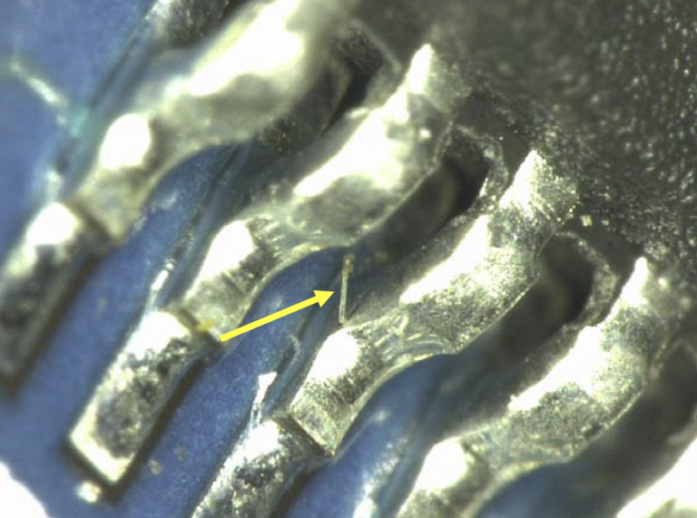 Suspected tin whisker 1 SEM Lab Inc.