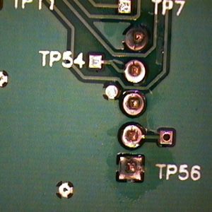 Flux residue on solder joints.