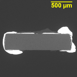 Chip resistor microsection.